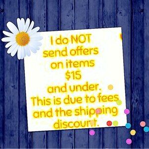 Please read if you are interested in any of my items $15 OR UNDER BUY NOW-BUTTON